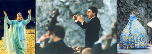 Jos Cura, conducto and singerr, Sinfornia Varsovia, 2002, Dalhalla, Sweden.
