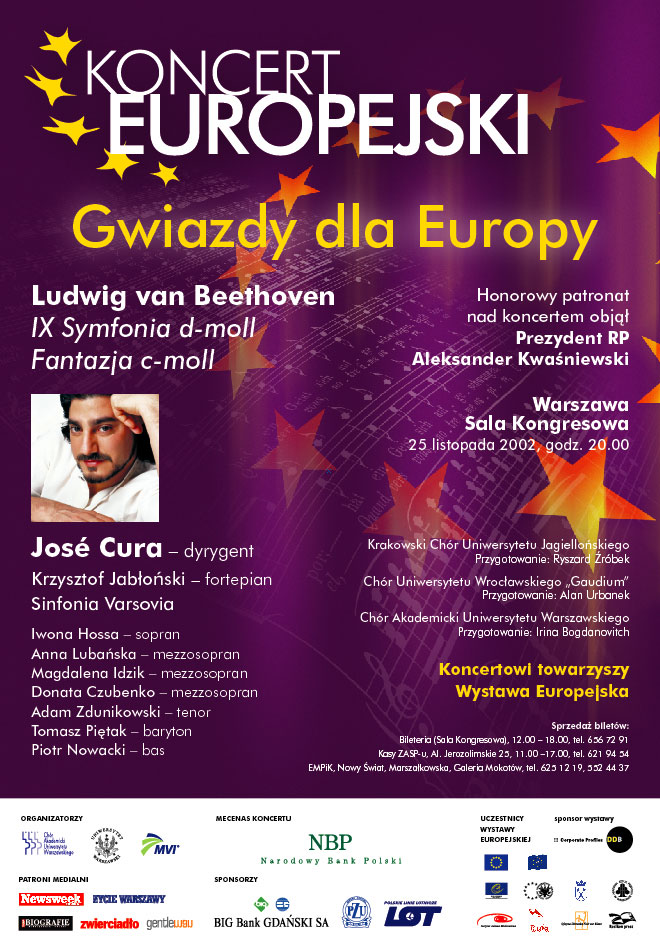 Jos Cura and Sinfonia Varsovia, 2002, Warsaw, Beethoven 9th.