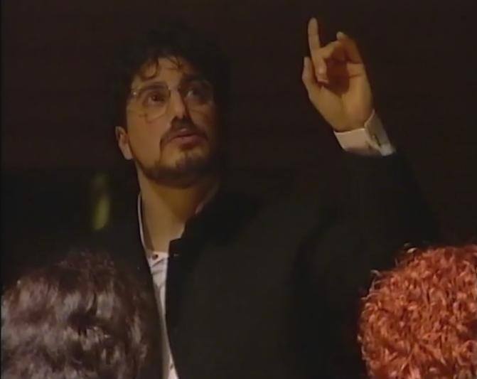 Jos Cura, conductor, Sinfornia Varsovia, 2002, Wroclaw.