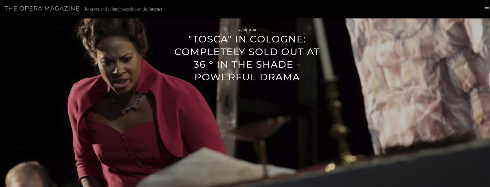 Tosca in Cologne starring Jos Cura as Mario Cavaradossi, July 2019.